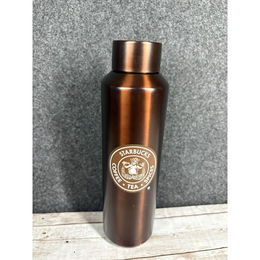 Starbucks Stainless Steel Copper Tumbler Classic Siren Logo First Starbucks 16oz